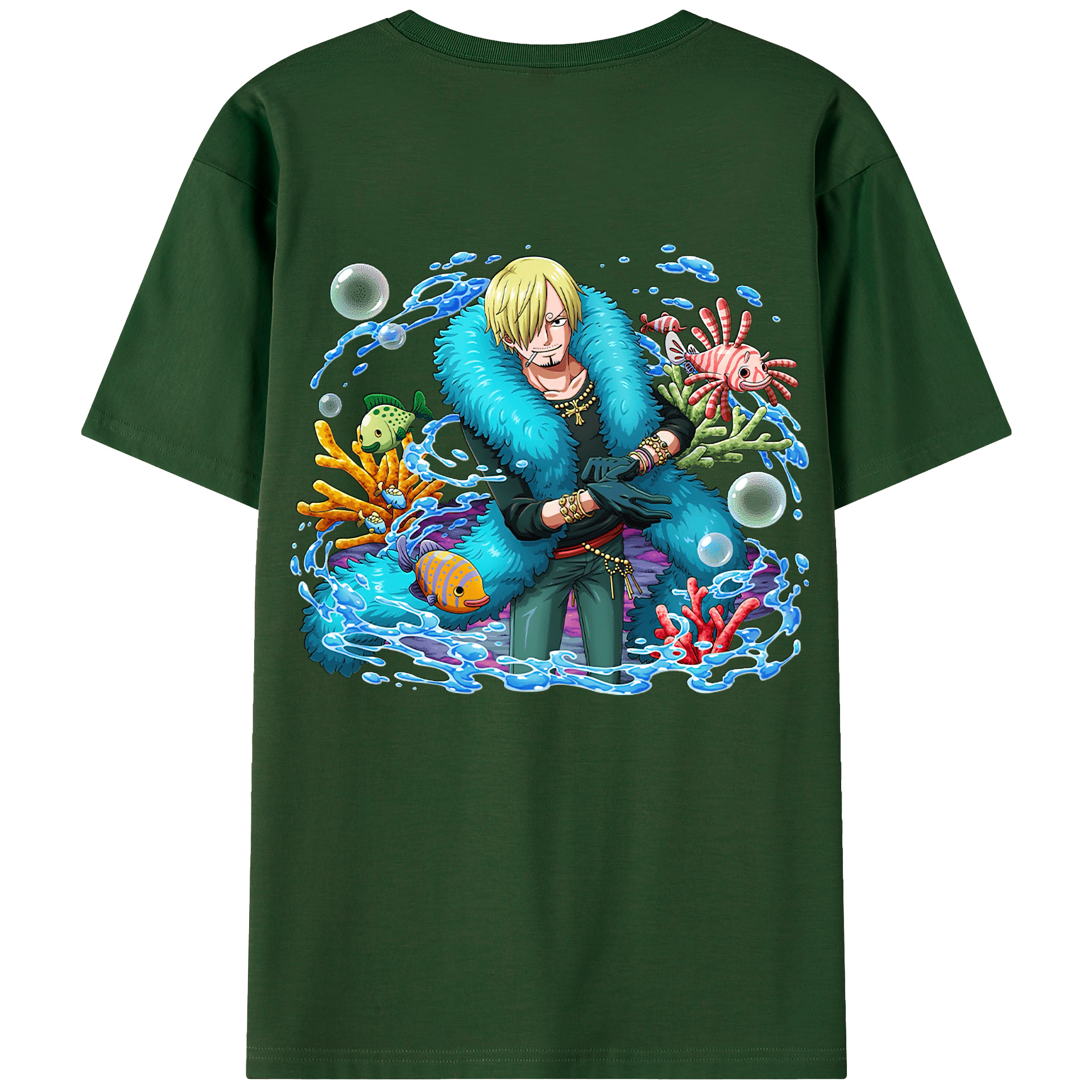 ワンピース サンジ ONE PIECE Sanji 綿100％半袖Tシャツ（背面プリント）